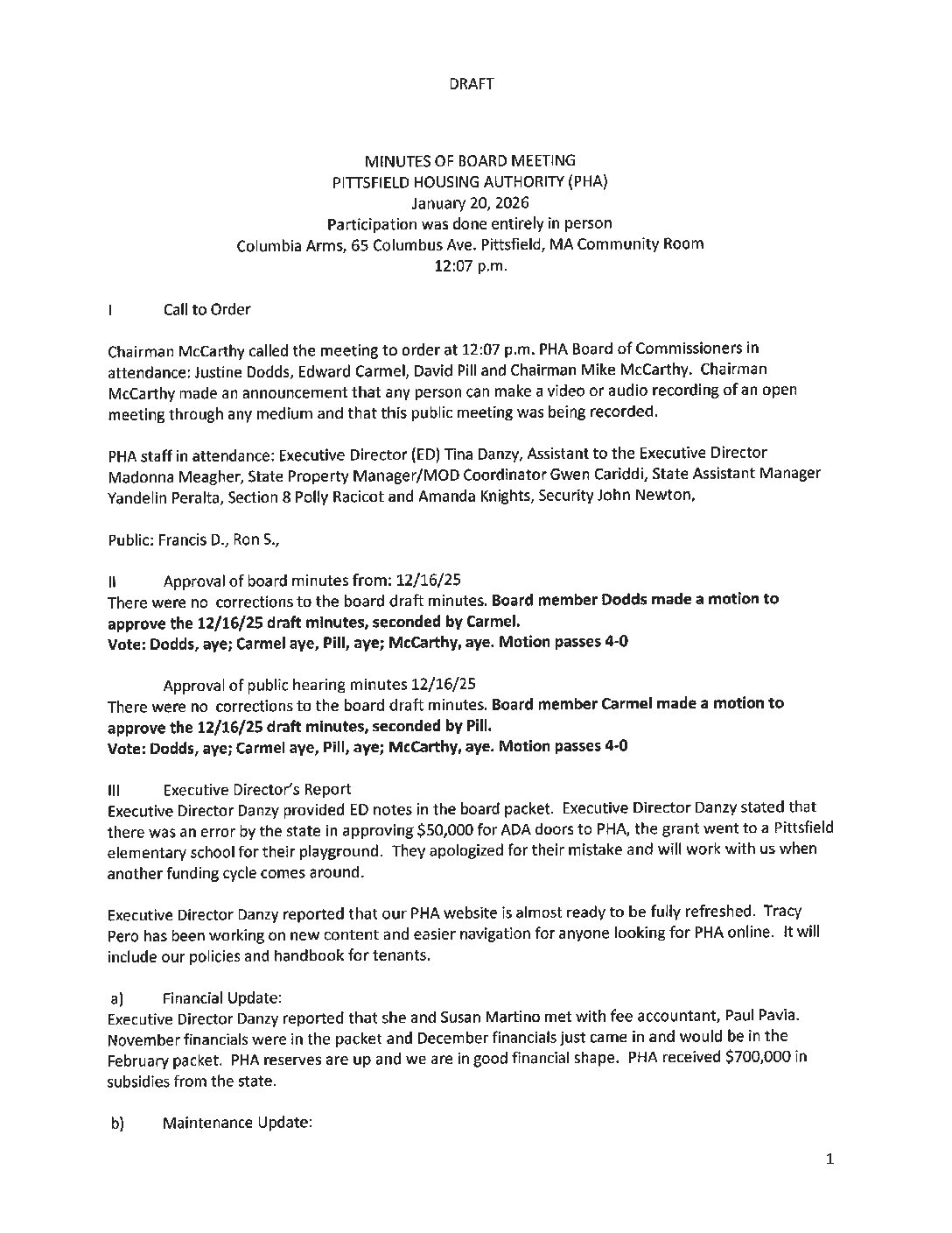 Minutes Of Board Meeting Pdf